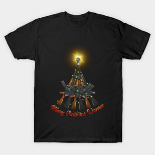 Merry Christmas Warrior (black) T-Shirt